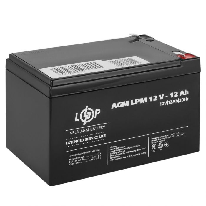 Акумуляторна батарея LogicPower LPM 12-12 Ah (LP6550)