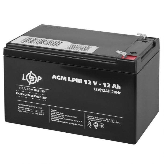 Акумуляторна батарея LogicPower LPM 12-12 Ah (LP6550)