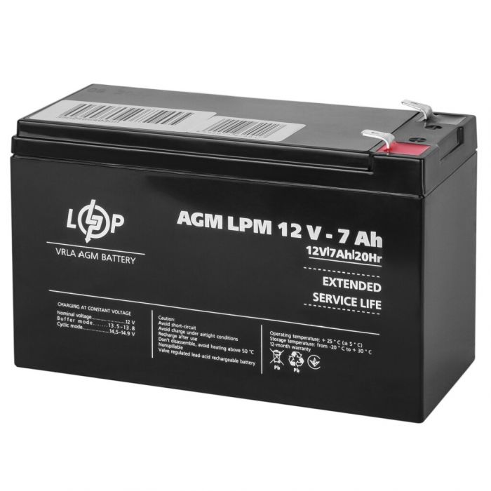 Акумуляторна батарея LogicPower LPM 12-7.0AH (LP3862)