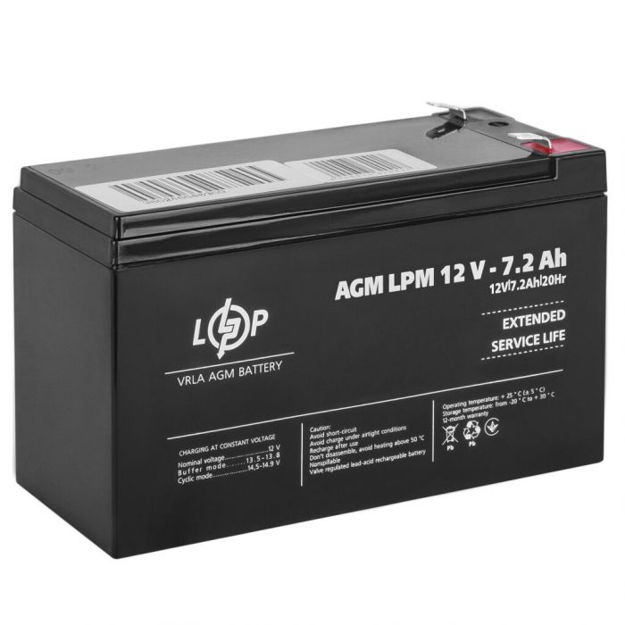 Акумуляторна батарея LogicPower LPM 12-7.2AH (LP3863)