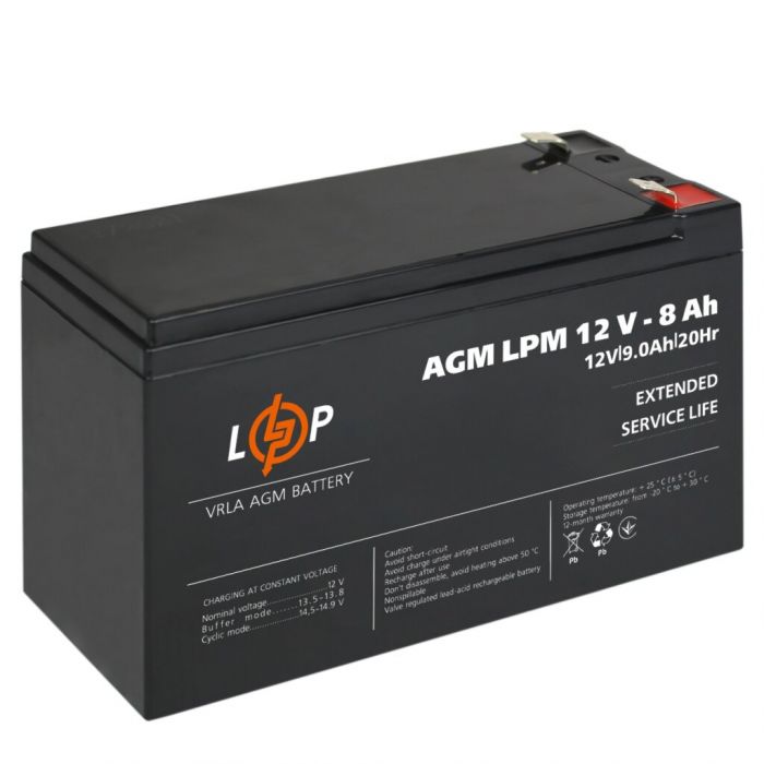 Акумуляторна батарея LogicPower LPM 12-8.0AH (LP3865)