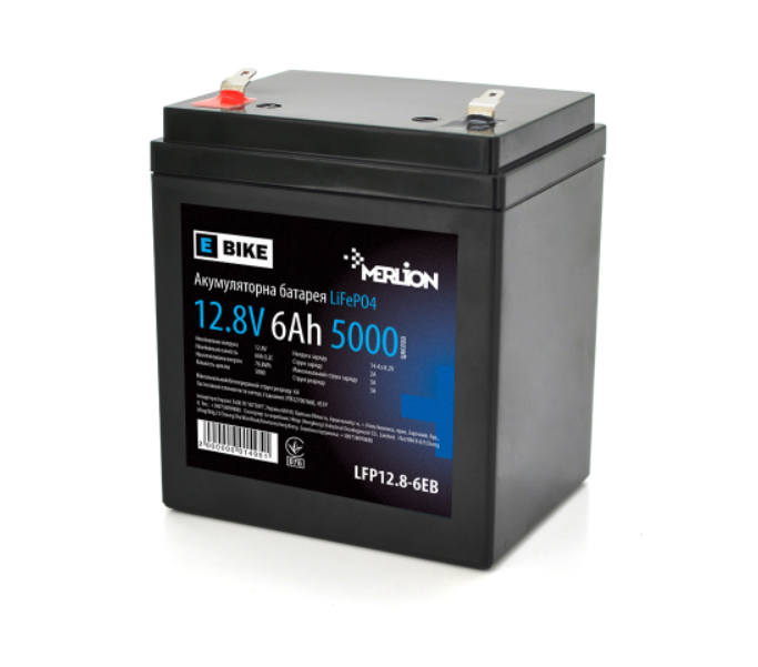 Аккумуляторная батарея Merlion LiFePO4 12.8V 6AH (4S1P/BMS-10A)