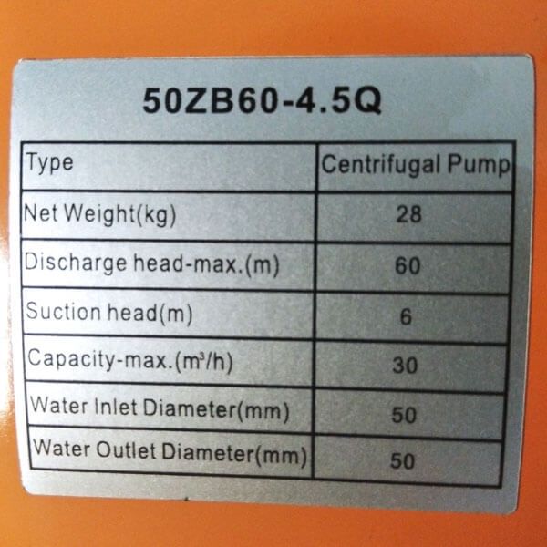 Мотопомпа высоконапорная Loncin LC 50 ZB60-4.5Q