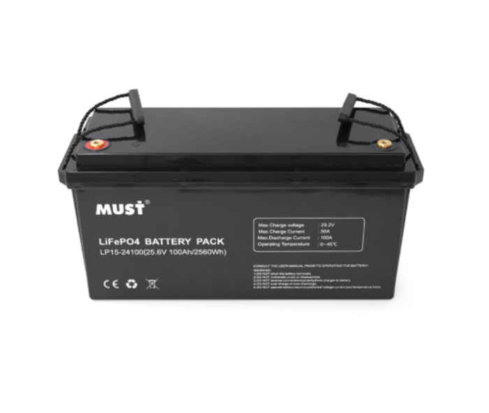 Акумулятор MUST LiFePO4 LP15-24100 25.6V 100Ah