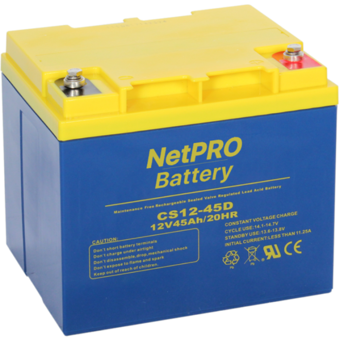 Аккумуляторная батарея NetPRO AGM CS12-45D (12V 45Ah)