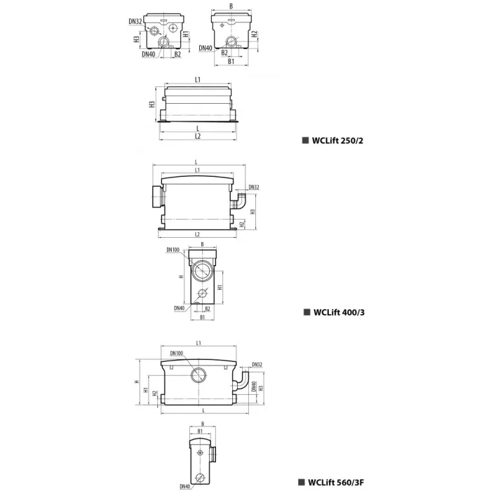 Канализационная установка NPO WCLIFT 560/3F