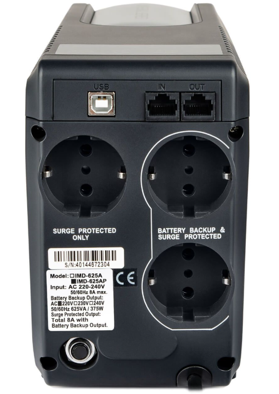 ИБП Powercom IMD-625AP (375 Вт) Schuko