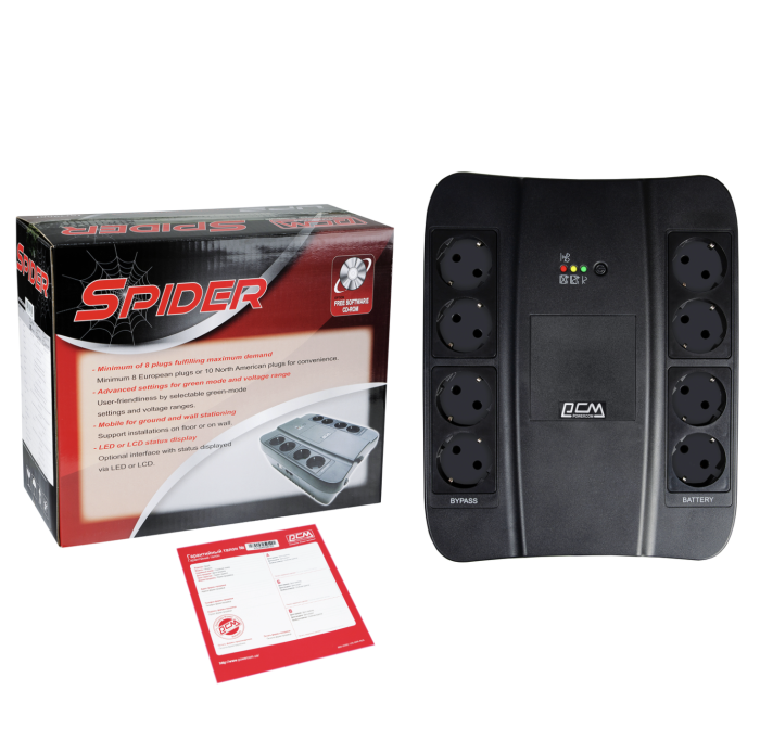 ДБЖ Powercom SPD-650N (390 Вт) Schuko