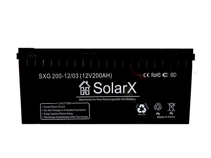 Акумуляторна батарея SolarX SXG 200-12 (технологія Гель)