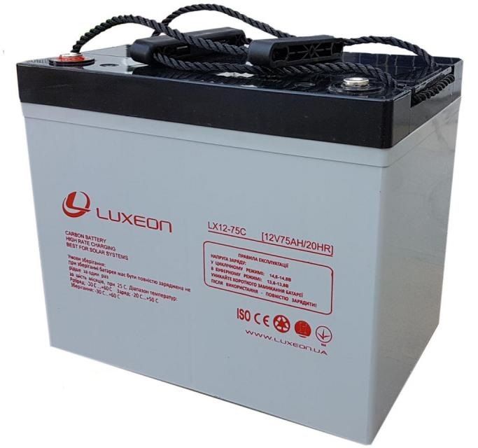 Акумулятор карбоновий Luxeon LX12-75C