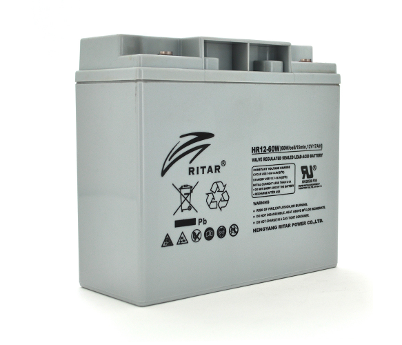 Аккумуляторная батарея AGM RITAR HR12-60W, Gray Case, 12V 17.0Ah