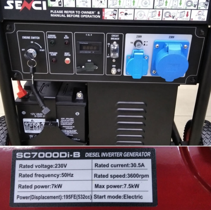 Дизельний генератор SENCI SC7000Di-B Дизельний генератор SENCI SC7000Di-B