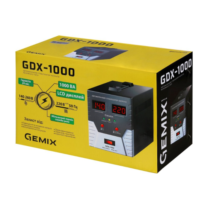 Стабілізатор напруги Gemix GDX-1000
