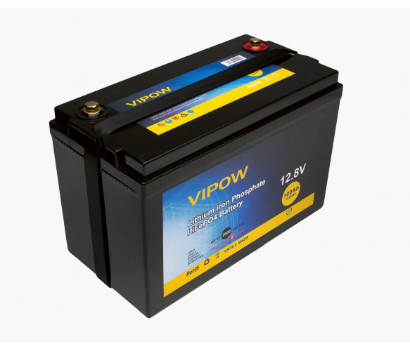 Акумулятор літієвий Vipow LiFePO4 12.8V 100Ah
